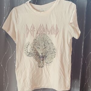 Cream Graphic Leopard T-Shirt
